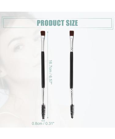 VOCOSTE Double-ended Makeup Brush Set - 2pcs Eyebrow & Smudger Brush with Wooden Handle | International Shipping Available - Buy Online on GoSupps.com