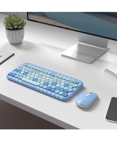 MOFII Colorful Computer Wireless Keyboard and Mouse - Mini Blue - Buy Online on GoSupps.com