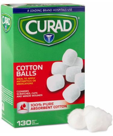 Curad Sterile Cotton Balls - 130/Box | High-Quality Medical Grade Cotton - Buy Online on GoSupps.com