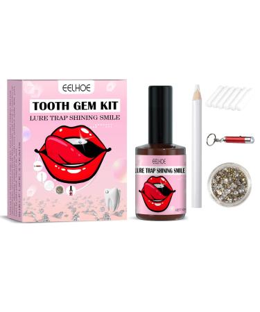 1 Set Crystals Teeth Decoration Teeth Ornament Tooth Gem Jewelry Kit Light With O9Q5 UV For Par Glue Curing