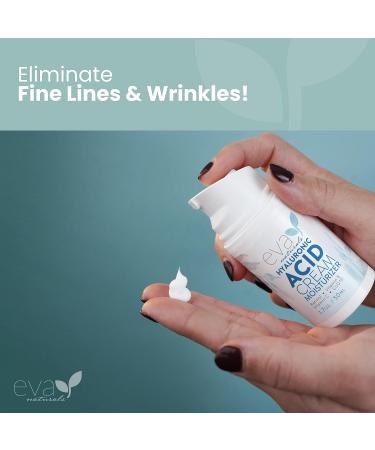 Eva Naturals Hydrating Face Cream with Hyaluronic Acid - Anti-Aging Moisturizer with Aloe Vera & Retinol - Firming Day & Night Cream (1.7 Fl Oz) - Buy Online on GoSupps.com