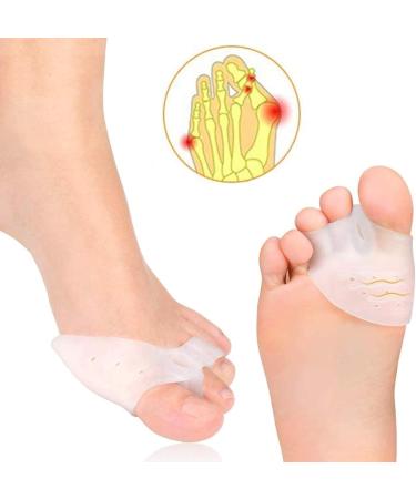 Hallux Valgus Toe Spreader - Silicone 3-Toe Gel Corrector Soft Elastic Non-Slip Universal Size (1 Pair) - Effective Relief for All Toes - Buy Online on GoSupps.com