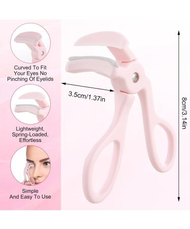 TIESOME Eyelash Curler - Pink Wide-Angle Eye Lash Curler with Silicone Refill Pad | Long-Lasting Natural Curling for Small Eyes - Buy Online on GoSupps.com