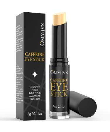 OMYIJVS Caffeine Eye Stick Anti-Aging Eye Cooling Stick Under Eye Cream for Dark Circles Wrinkles Puffiness Bags Reduces Fine Lines