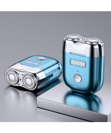 Mens Shaver Electric Facial Shaver for Men Battery Operated Cordless and Dry Small Beard Trimmer for Close Shave Blue - Buy Online on GoSupps.com