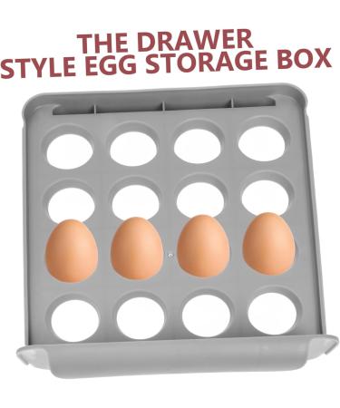 Healvian Food Tray Drawer Eggs Plastic Egg Tray Fridge Bin Household Egg Tray Egg Box Refrigerator re-usable - Buy Online on GoSupps.com