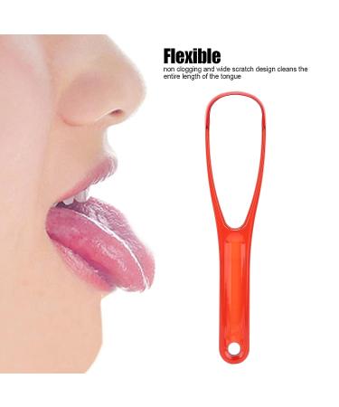 Portable Tongue Scraper - Oral Mouth Cleaner for Kids & Adults (Red) - Buy Online on GoSupps.com