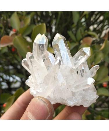 Crystal Natural White Angel Aura Crystal Cluster Electroplating Titanium Coating Quartz Cluster Stone Home Collections - Buy Online on GoSupps.com