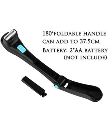 Electric Back Shaver Professional Razor Do-It-Yourself Grooming Design for Back Hair Removal (Black) - Buy Online on GoSupps.com