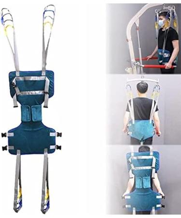 Patient Hoist Lift Toileting Sling Premium Padded Sling Medical Lift Equipment Full Body Walking Standing Aids with Four Point Support for Leg Lumbar Relief Trainer L