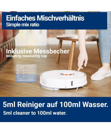 6x 1000ml Wiping Robot Cleaning Agent Concentrate | Fresh Fragrance Foam Arm Strip-Free | Soil Cleaner 6L - International Shipping - Buy Online on GoSupps.com