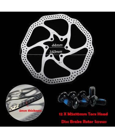 Farbetter Bike Disc Brake Kit - Front & Rear Caliper, 160mm Rotor, Tool-Free Pad Adjuster - for Mountain, Road, Fixed Gear, MTB, BMX - Red - Buy Online on GoSupps.com