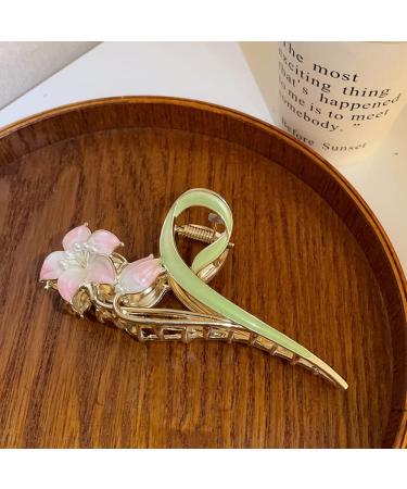 Lily Flower Hair Claw Clip - Large Metal Floral Hair Clamp for Women & Girls - Buy Online on GoSupps.com