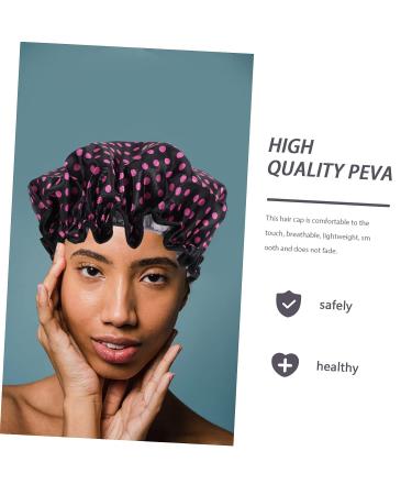 Satin Lined Shower Cap Set for Women - 4pc Flower Pattern Turbans | Washable & Stylish Hair Bonnets - Healeved - Buy Online on GoSupps.com