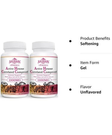SZCZEKIN Liposomal AHCC Supplement 1500mg - 240 Softgels - Immune Support & Liver Function - Natural Mushroom Extract - T-Cell & Killer Cell Activity - 120 Count x2 - Buy Online on GoSupps.com