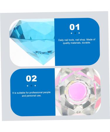 FRCOLOR 2 Pcs Nail Art Crystal Cup Clear Cups Glass Dappen Dish Bowl Glass Dappen Dish for Acrylic Nails Glass Containers with Lids Crystal Nail Cup Equipment White Crystal Symphony 5.5x5.5cmx2pcs Bluex2pcs - Buy Online on GoSupps.com