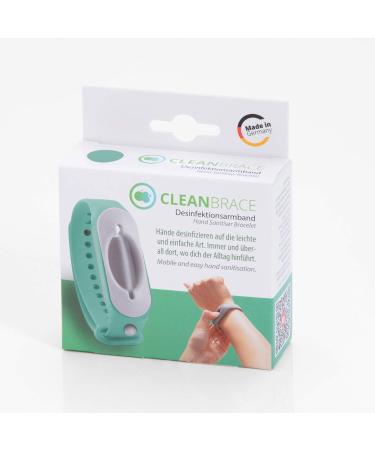 Cleanbrace Hygiene Bracelet (Green) with Refiller - On-The-Go Hand Disinfection - Buy Online on GoSupps.com