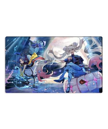 New Mlikemat Duel Playmat Marincess TCG CCG Trading Card Game Mat with Zones + Free Bag (ZD039-557-A-with Zones)