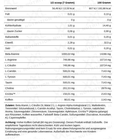 XXL Nutrition Xplode Pre Workout Powder with Caffeine - Pump Booster - Orange - 420g | International Shipping Available - Buy Online on GoSupps.com