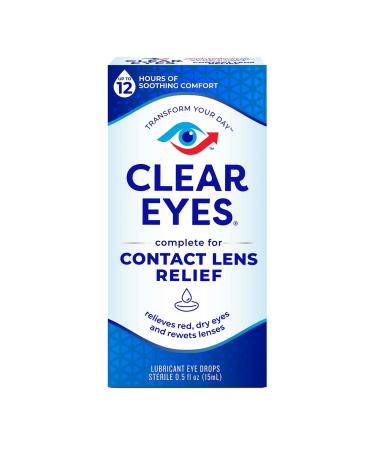 Clear Eyes Contact Lens Relief Eye Drops, 0.5 Fl Oz 0.5 Fl Oz (Pack of 1) - Buy Online on GoSupps.com