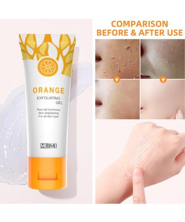 Buy 2PC 100G Orange Exfoliating Whitening Gel Scrub | Natural Facial & Body Peeling Exfoliator | Deep Cleansing Moisturizer - Buy Online on GoSupps.com