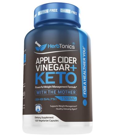 Herbtonics 5x Potent Apple Cider Vinegar - 120 Capsules