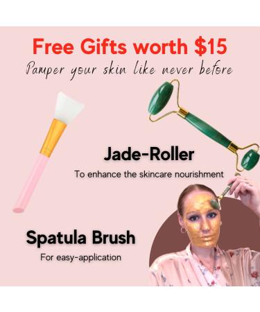 Hydrating & Brightening Jelly Face Mask Set - 12 Flavors with Free Jade Roller & Spatula - Bulgarian Rose, Lavender, Hyaluronic Acid, 24K Gold - Collagen, Vitamin C, Goji & Lemon - Facial Mask for Glowing Skin - Buy Online on GoSupps.com