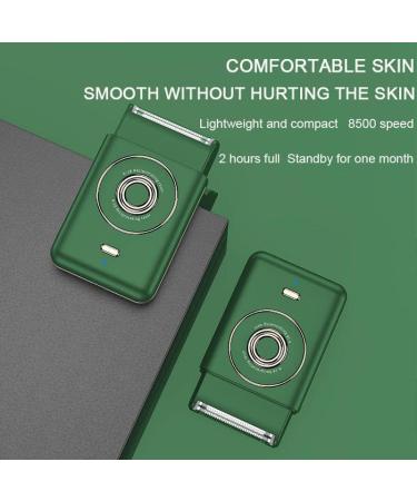 Portable Electric Shaver for Men - Mini Beard Trimmer & Rechargeable Razor (Green) - Shop Internationally - Buy Online on GoSupps.com