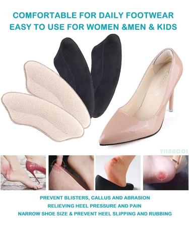 4 Pairs Suede Heel Grips Liners - Prevent Heel Slipping and Rubbing - Self-Adhesive Inserts for Men and Women - Buy Online on GoSupps.com