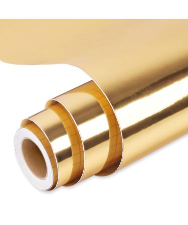 Prime Vinyl Chrome Gold Permanent Vinyl Roll  Gold Vinyl for Cricut - 12 x 10 Ft- Chrome Metallic Adhesive Vinyl for Silhouette Cameo  Decor Sticker  Cutting Machine  Home Decal Chromegold