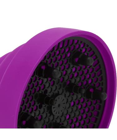 Premium Silicone Diffuser for Curly Hair - Universal Collapsible Hair Dryer Attachment - Portable & Foldable Design - Perfect for Travel (Purple) - Buy Online on GoSupps.com