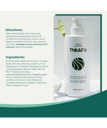 Thik&Fix Hair Thickening & Growth Conditioner - Effective Treatment for Women's Hair Loss | 15.2 fl oz | Restore Hair Cycle - Buy Online on GoSupps.com