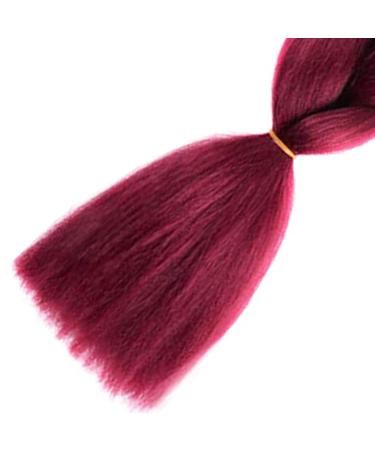 LDMY Burgundy Braids Extensions - 6pcs Pack 24 Jumbo Kanekalon Synthetic Hair for Women | Yaki Texture 100g per Piece - Buy Online on GoSupps.com