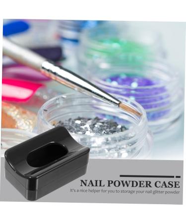 Ipetboom 1pc Box French sequins plastic box Nail supplies tool Storage Box lip gloss containers plastic serving trays flash recycle bin equipment glitter beads 7x4.4cm Black - Buy Online on GoSupps.com