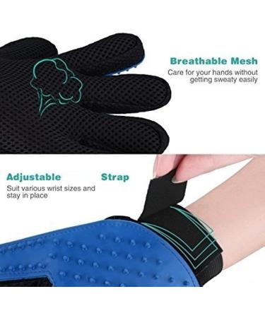 Pet Glove Grooming Tool + Furniture Pet Hair Remover Mitt for Cat & Dog - Deshedding Brush with Gentle Rubber Tips - Soft Massage Groomer Mitt (1 Right Hand) - Buy Online on GoSupps.com