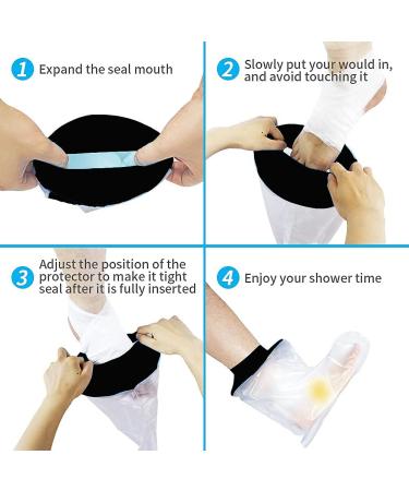 Adult Waterproof Foot Cast Cover - Shower Protector for Bandages & Plasters (Foot) - Buy Online on GoSupps.com