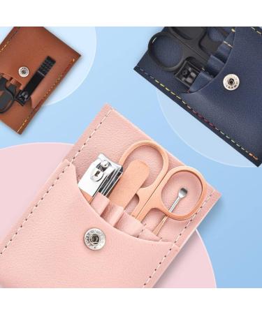 Nail Clippers Kit Portable Nail Set Stainless Steel Snap Button Folding 4-Piece Nail Art Manicure Tool Gift Suitable for Indoor and Outdoor Travel Travel Nail Clippers (Color : E) - Buy Online on GoSupps.com