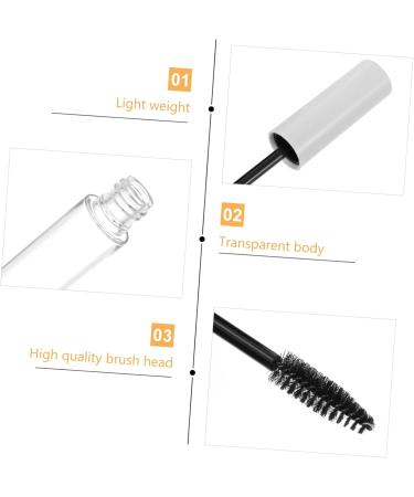 Angoily 10pcs Eyelash Tube Eyelash Growth Tubes oil Empty Tube Clear Eyelash Mascara Plastic White - Buy Online on GoSupps.com