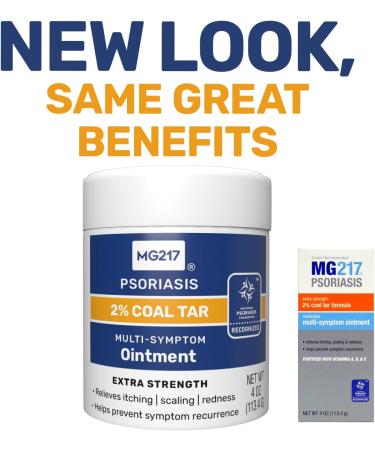 MG217 2% Coal Tar Ointment for Psoriasis - Extra Strength Itch Relief & Skin Health | 4 oz Jar - Buy Online on GoSupps.com