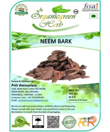 ORGANIZE Biologisch groen kruid Neem schors Neem Ki Chaal 100 GMS Veppam Pattai NEEM CHHAL - Buy Online on GoSupps.com