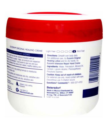 Eucerin Original Healing Creme 16 oz (Pack of 8) - Buy Internationally | Best Moisturizer for Dry Skin - Buy Online on GoSupps.com
