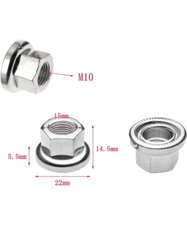 ZYAMY 4pcs M10 Track Nuts for Bike Wheel Hub Axle - Antiskid Pattern, Cycling Parts - Buy Online on GoSupps.com