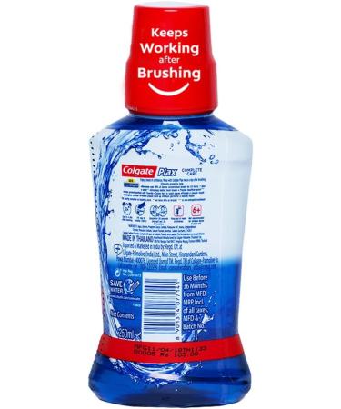Colgate Plax Complete Care Mouthwash 250ml | Alcohol-Free No Burning Taste - Buy Internationally - Buy Online on GoSupps.com
