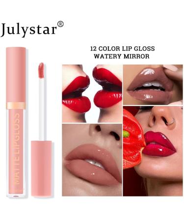 INTEROOKIE Makeup Water Gloss Lip Glaze with Mirror Non Fading Lip Honey Liquid for Natural Longlasting Hydration Water Glosses for Women 04 - Buy Online on GoSupps.com