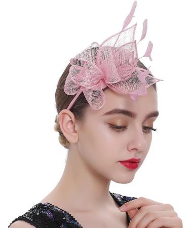 FRCOLOR Cocktail Party Hat Hair Barrettes for Women Fascinator Party Headpiece Tea Party Hat Fascinators for Women Hair Ties for Women Womens Fascinators Women's Abs Hat Clip Charming Pink 22X18X5CM Pink - Buy Online on GoSupps.com