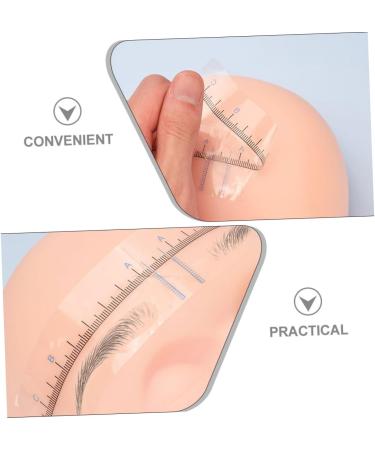 DOITOOL 50pcs Eyebrow Positioning Ruler Nail Sticker Mold Eyebrow Template Eyebrow Measuring Tool Set Scale 18.00X3.80X0.10CM Blue - Buy Online on GoSupps.com