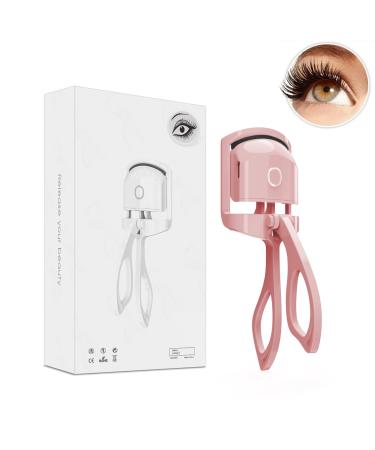 Electric Heat Eyelash Curlers-Rechargeable Handheld Eye lash Curler-Be Used for Eyelashes and Hair-for Thick and Thin Eyelashes-24 Hours Lasting Curl-Color Pink