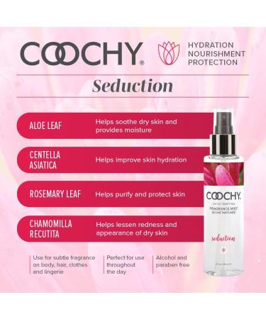 Coochy Fragrance Mist Body Spray - No Alcohol Paraben-Free Organic - Gentle Refreshing Boost of Scent in Skin & Hair - Infused w/Honkeysuckle Fruity Twist & Honey - Seduction 4floz/118ml Multi - Buy Online on GoSupps.com