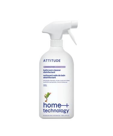 ATTITUDE Bathroom Cleaner Disinfectant 99.99% Eliminates Bacteria Germs and Viruses Vegan Lavender and Thyme 800 mL Lavender & Thyme 800 ml (Pack of 1)