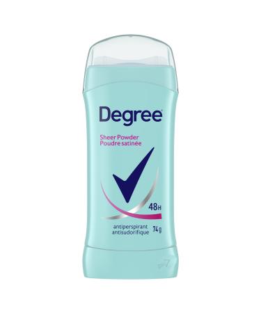 Degree Antiperspirant Stick for 48 Hour Sweat & Odour Protection Sheer Powder Deodorant for Women keeps you feeling fresh & dry 74 g